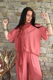Randles Puff Sleeve Blouse Rhubarb Rose